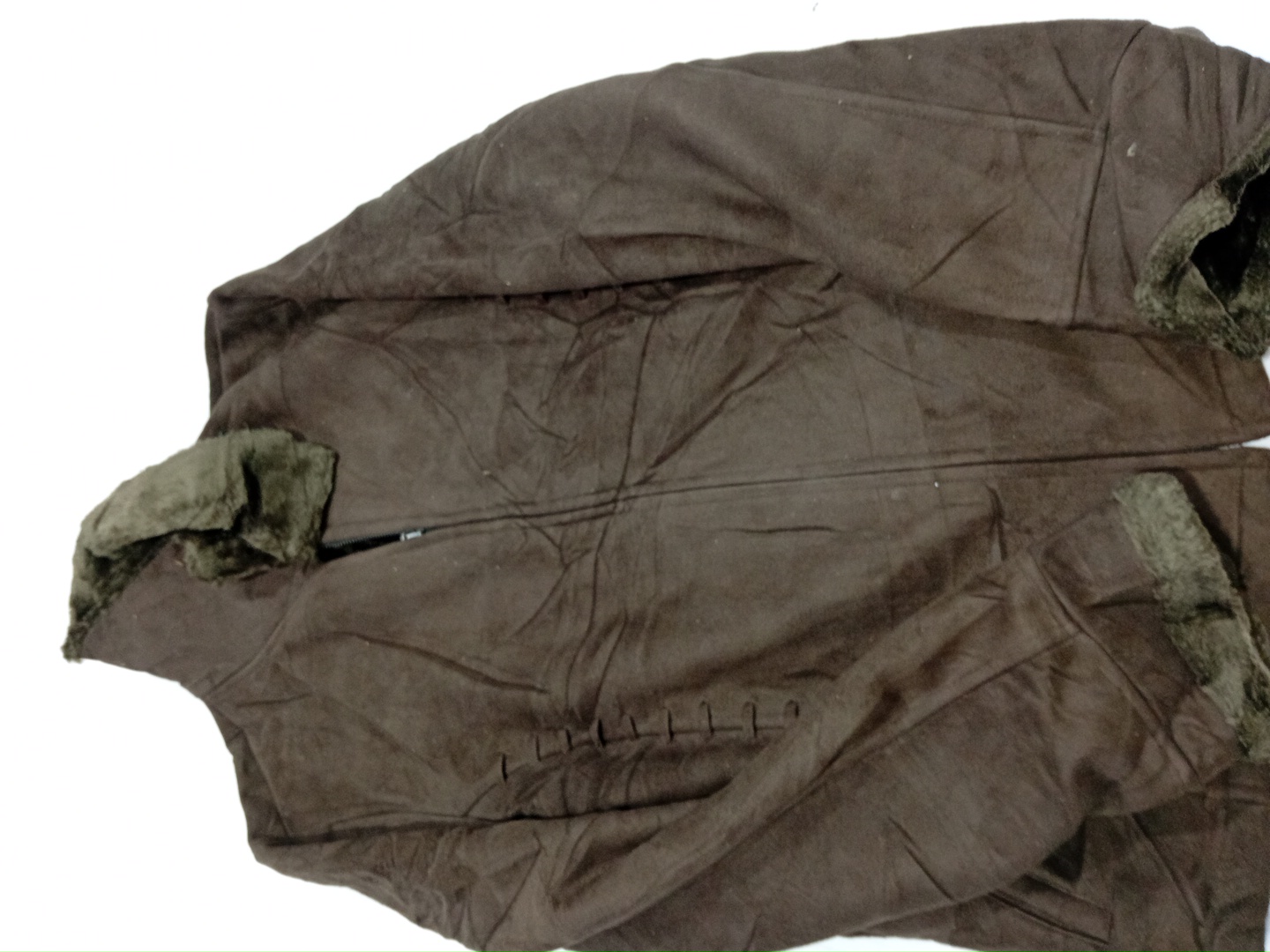 ブラウンフェイクファージャケット