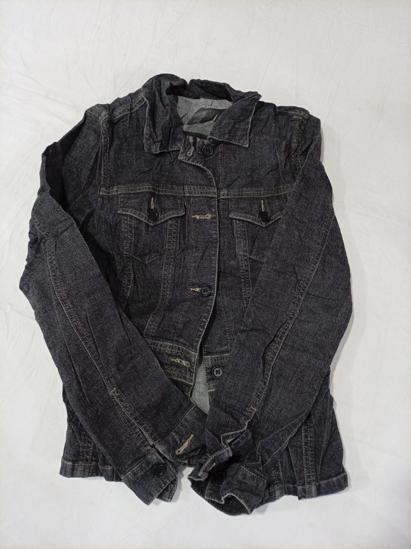 Veste en denim gris foncé