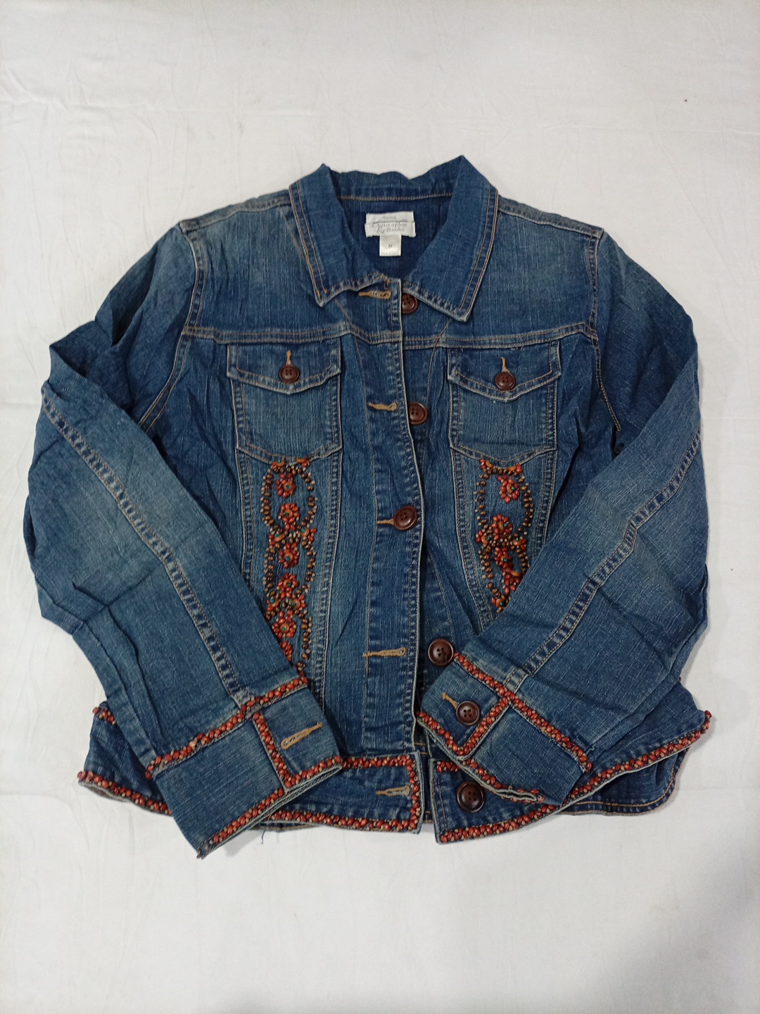Veste en denim brodée