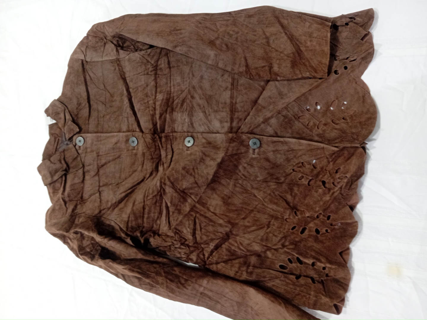 Chemise en daim marron