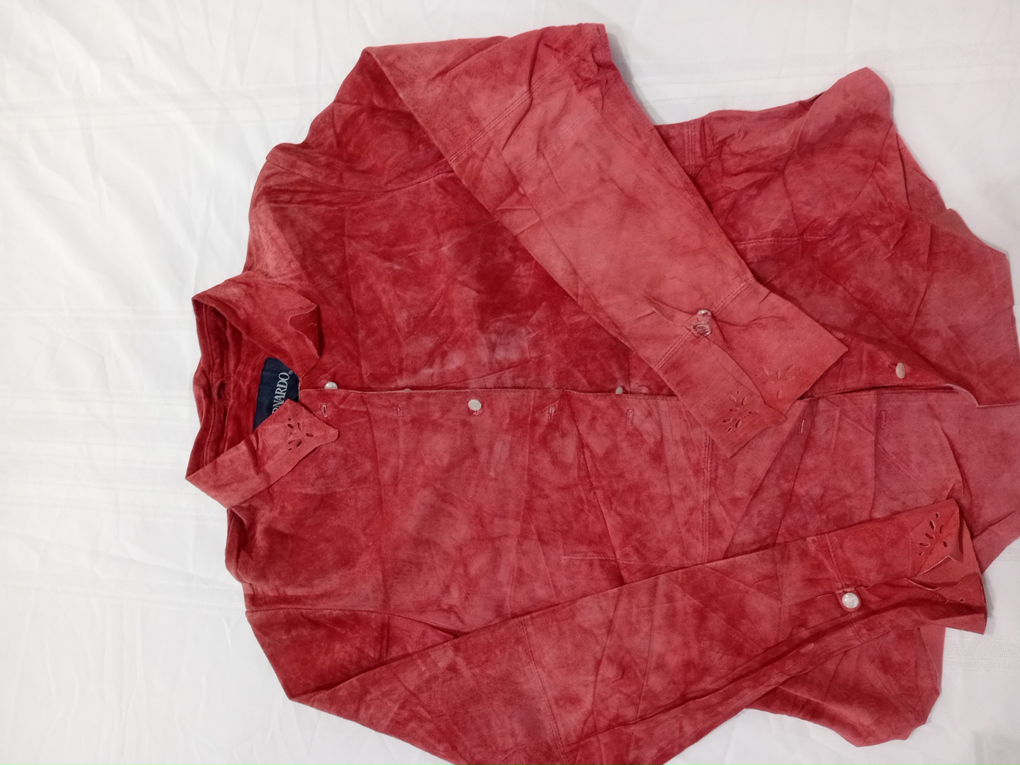 Chemise en velours rouge Bernardo