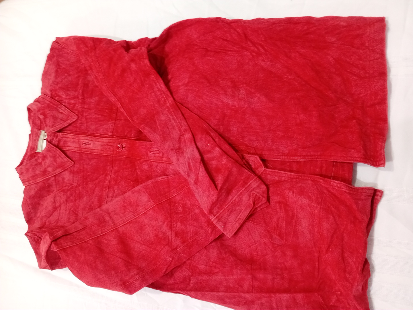 Chemise en lin rouge Coldwater Creek