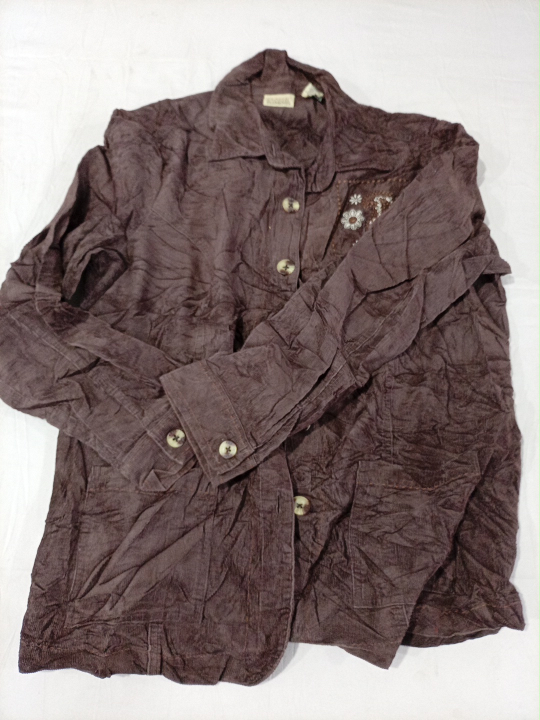 Jaqueta de Veludo Cotele Marrom