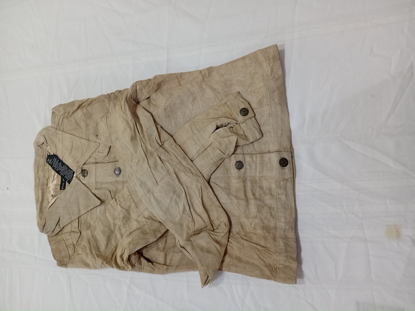 Beige Suede Shirt
