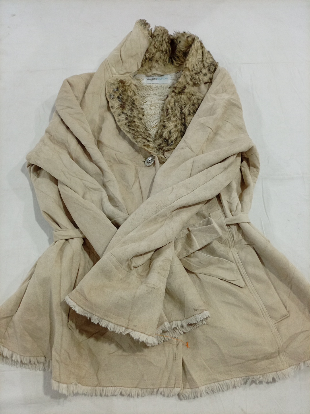 Beige Faux Fur Lined Jacket