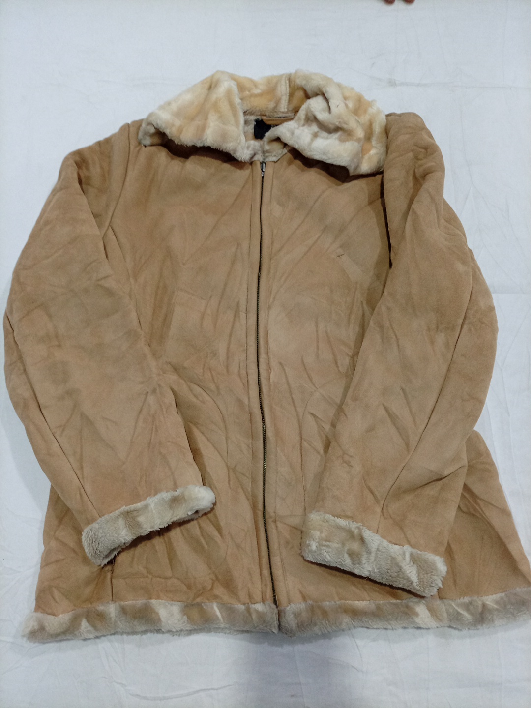 Tan Faux Fur Lined Jacket