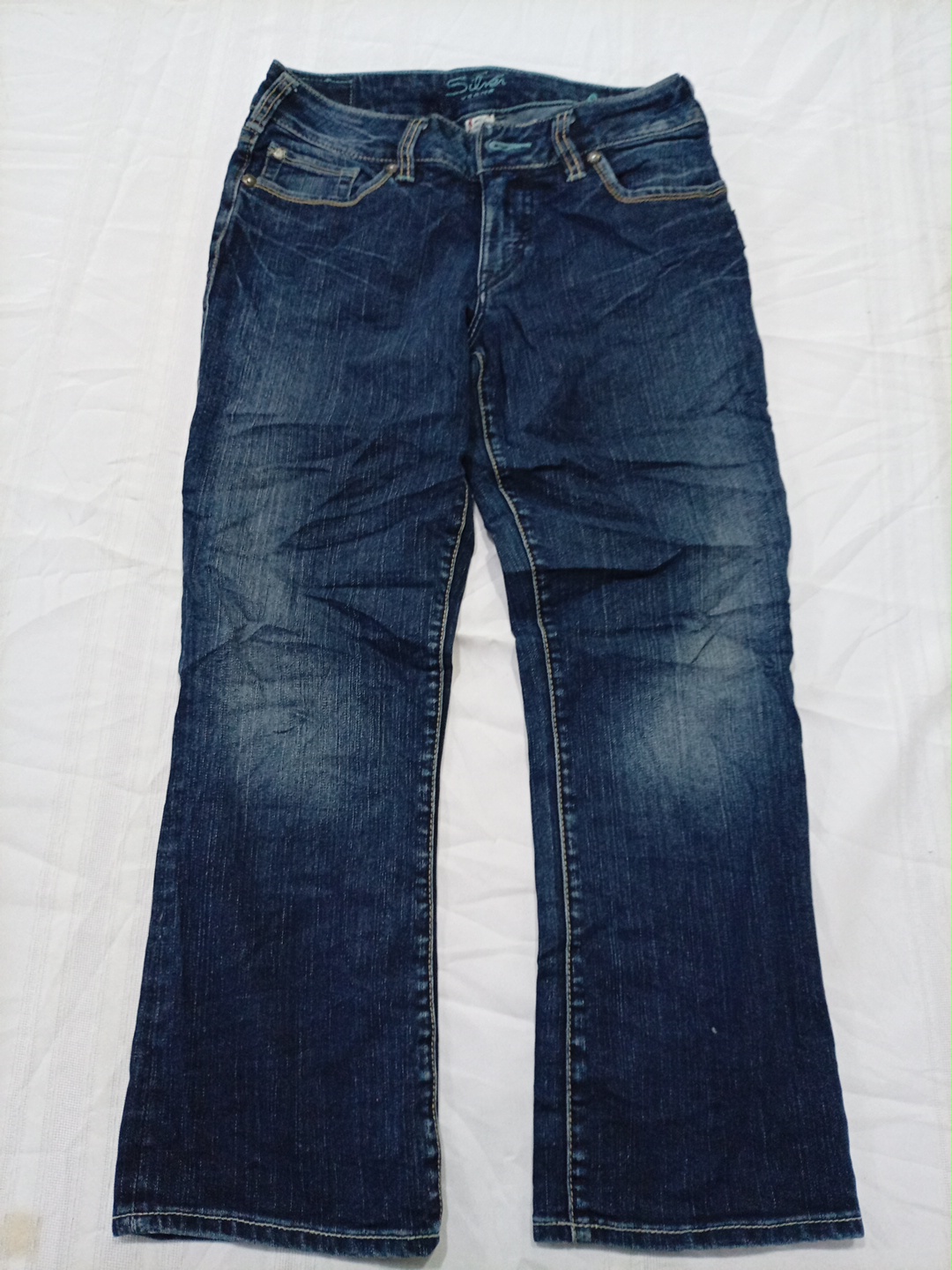 Jeans en denim bootcut taille basse Silver Jeans e..