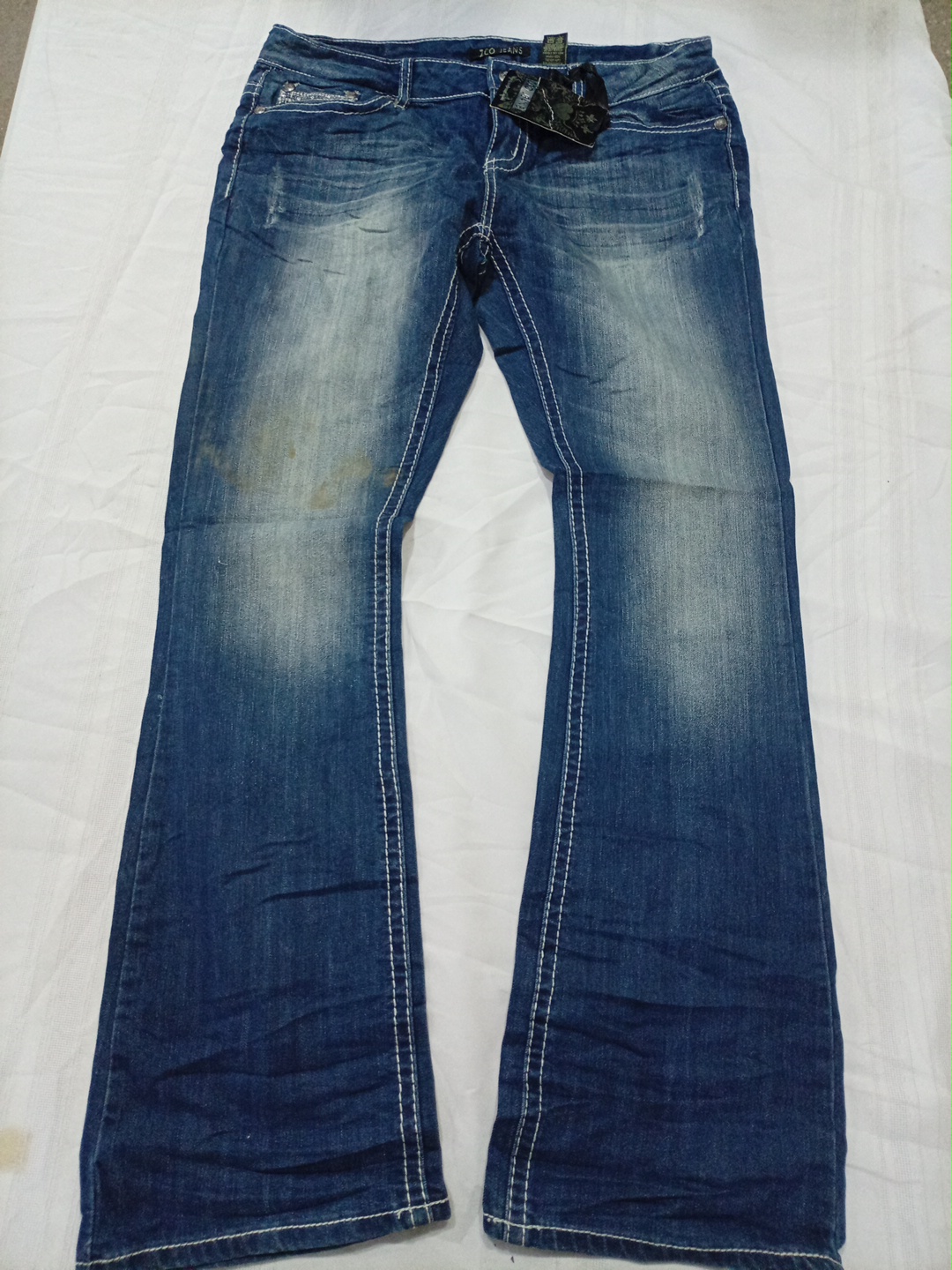 ZLO Jeans Distressed Bootcut Blue Denim Jeans