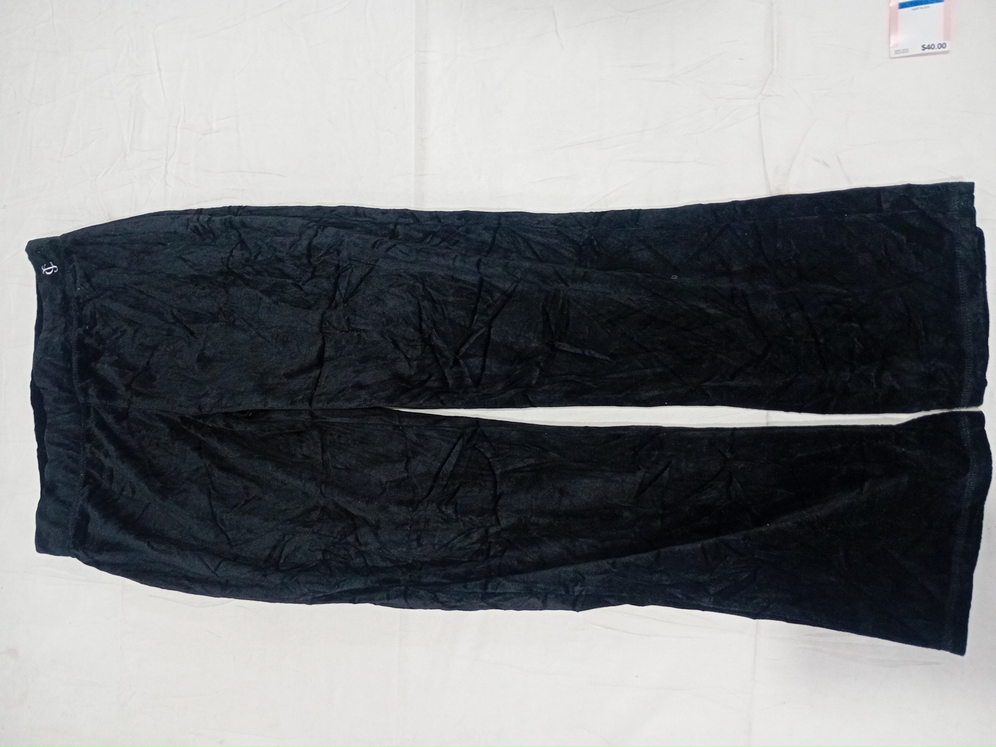 Juicy Couture Schwarze Velours Weite Jogginghose G..