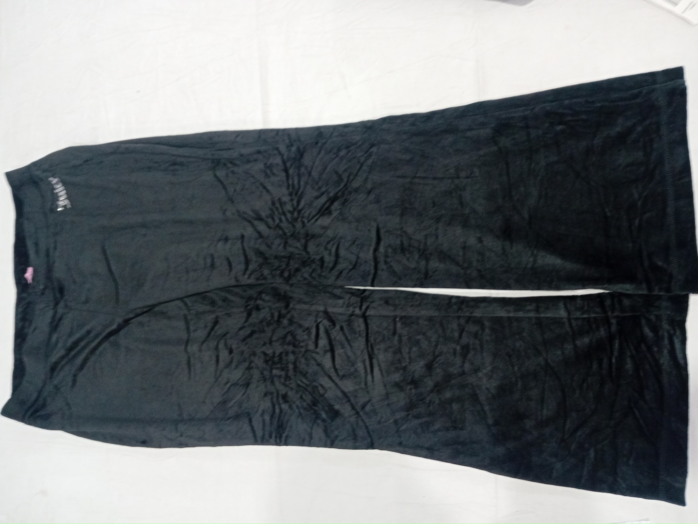 Juicy Couture Black Velour Flare Pants Size XL