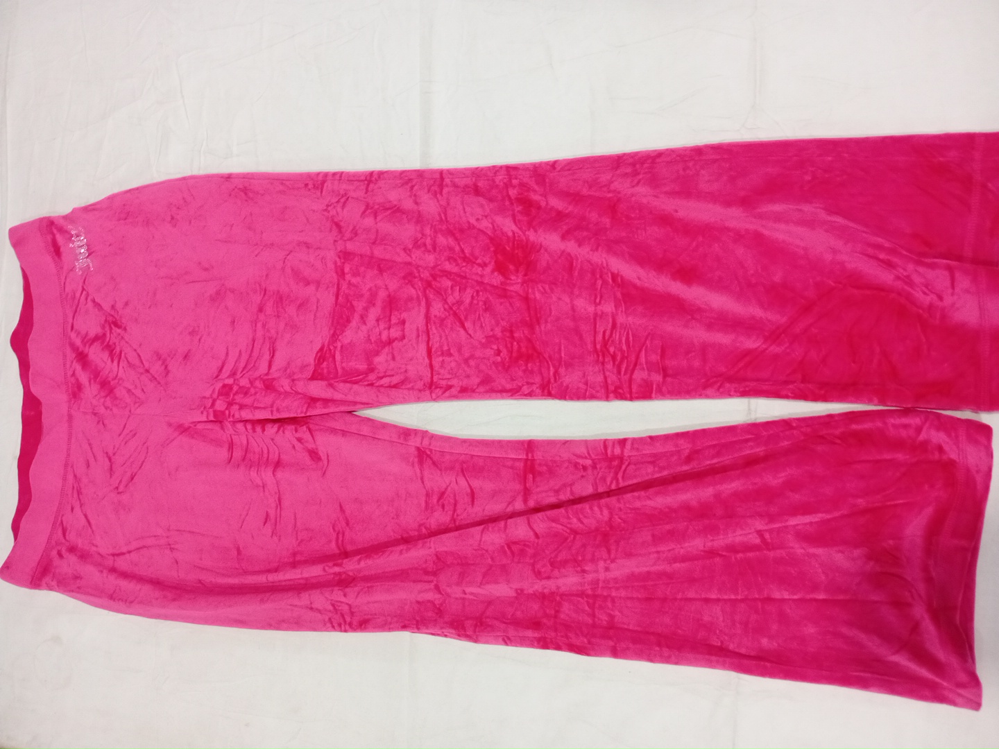 Juicy Couture Hot Pink Velours Schlaghose Größe XL