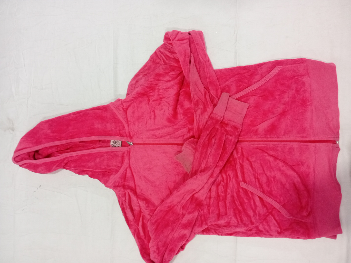 Juicy Couture Pink Velour Zip-Up Hoodie