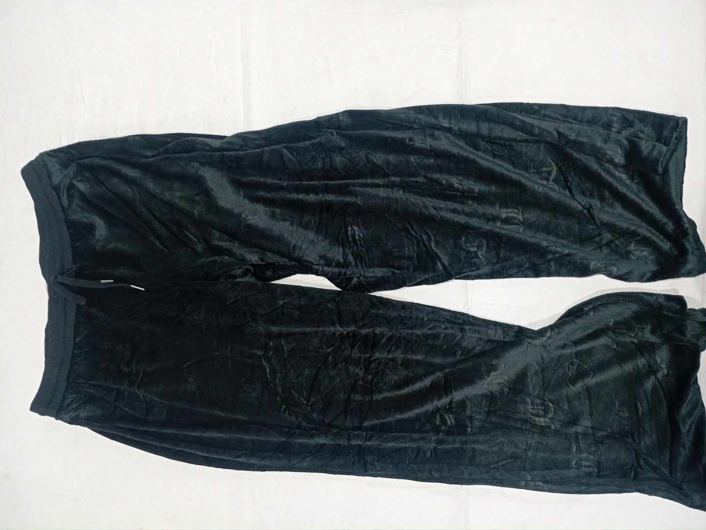 Juicy Couture Schwarze Samt Weitbein Lounge-Hosen ..