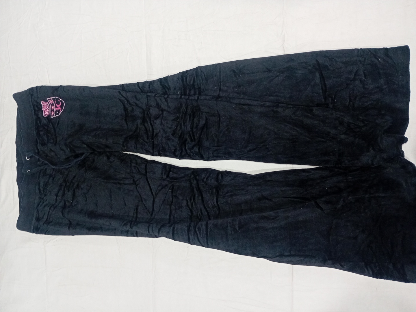 Juicy Couture Black Velour Flared Sweatpants Size ..