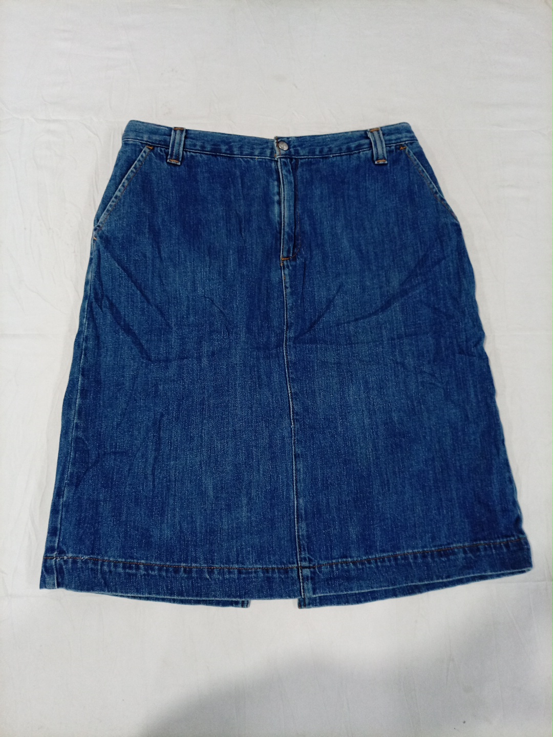 Jupe midi en denim bleu GAP taille 14