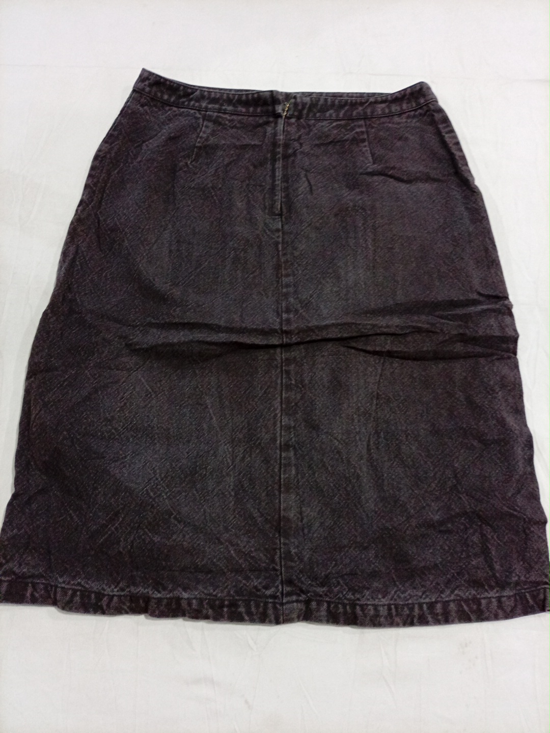 Jupe midi A-line en denim brut Tristan & Iseult ta..