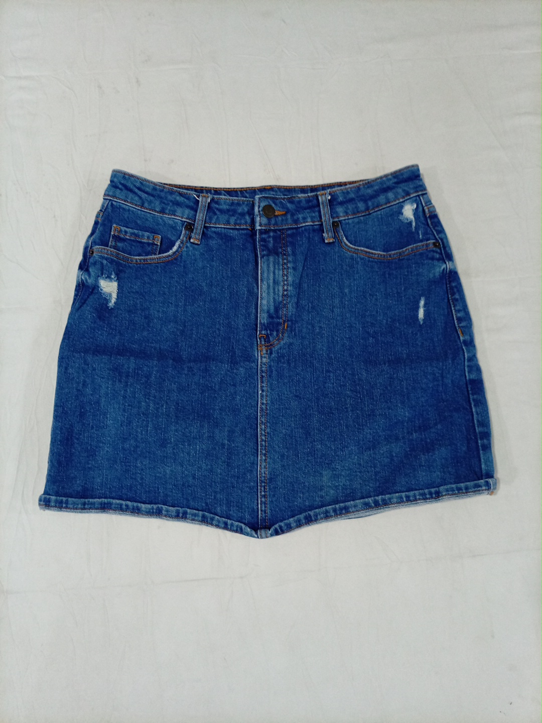 Mini-jupe en denim bleu usé Old Navy