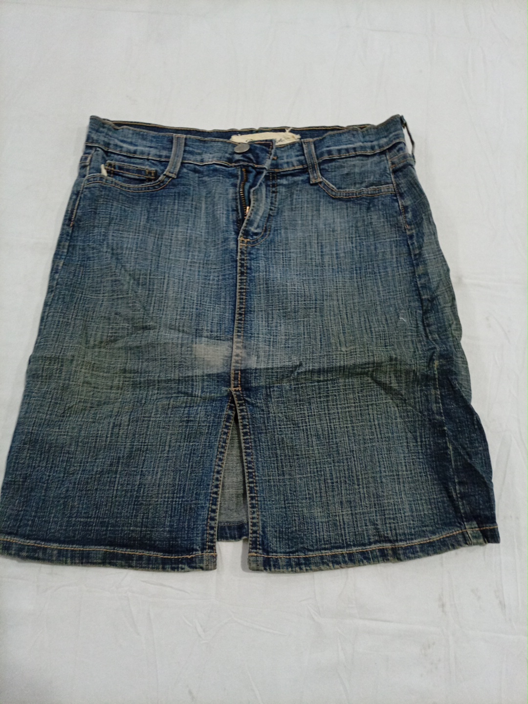 Jupe en jean mini style Picasso vintage