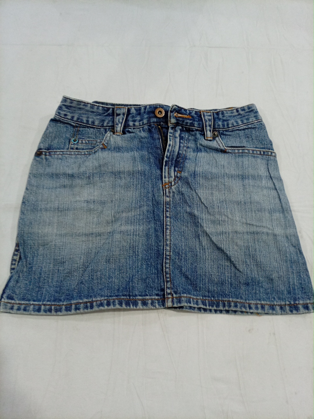 Jupe mini en denim délavé H&M