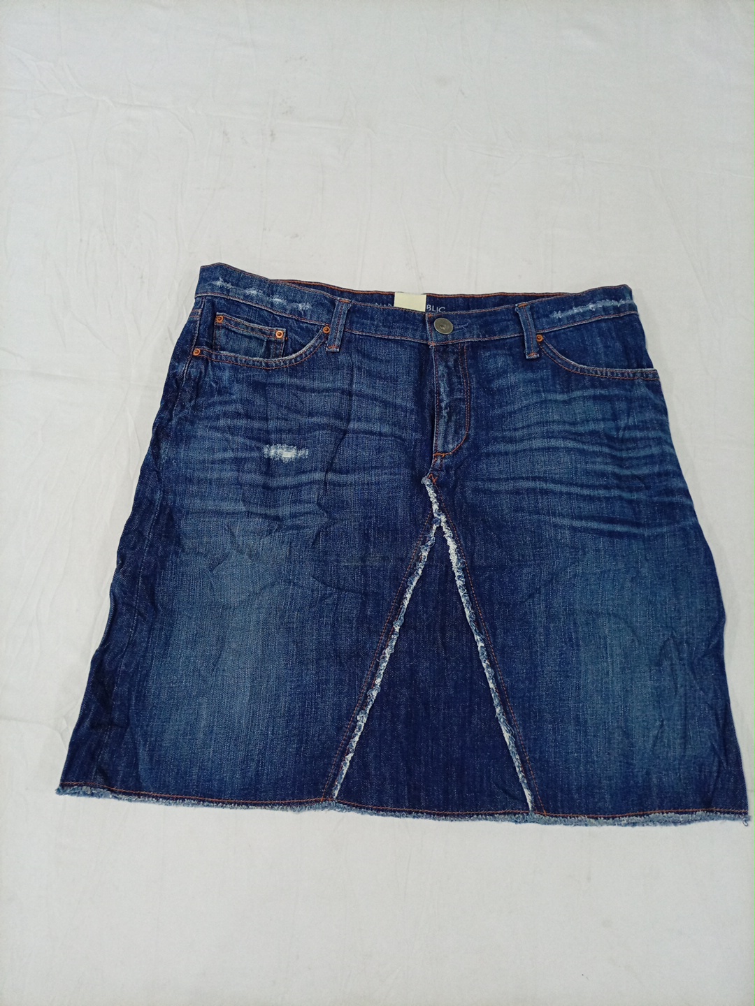 Jupe en jean déchirée mini Banana Republic Taille ..