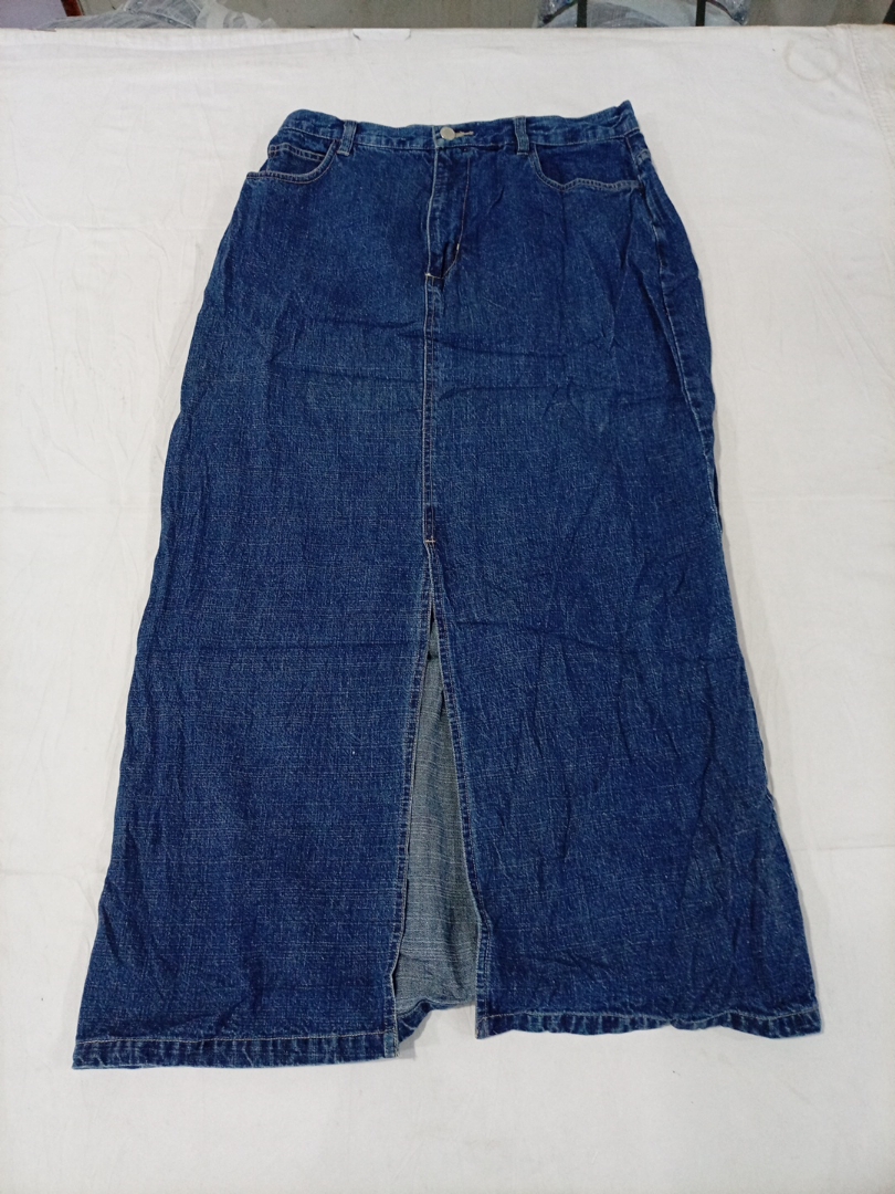 Jupe maxi en denim taille haute St. John's Bay tai..