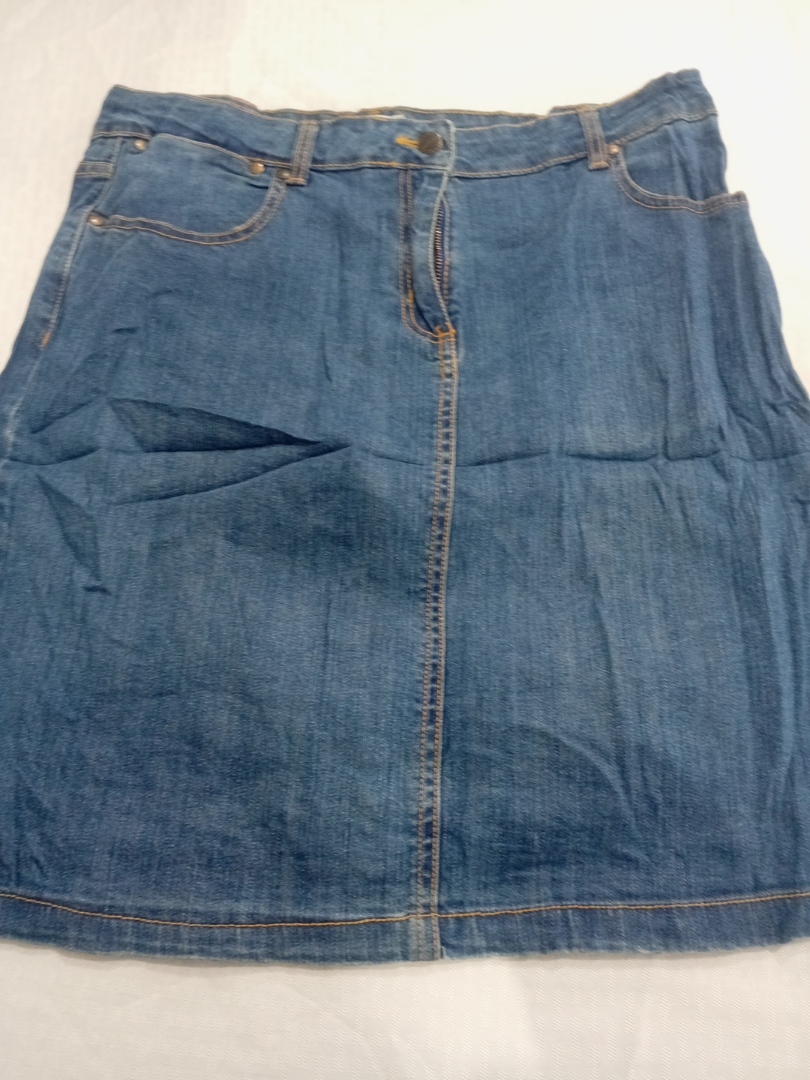 Jupe Mini en Denim Bleu Zara