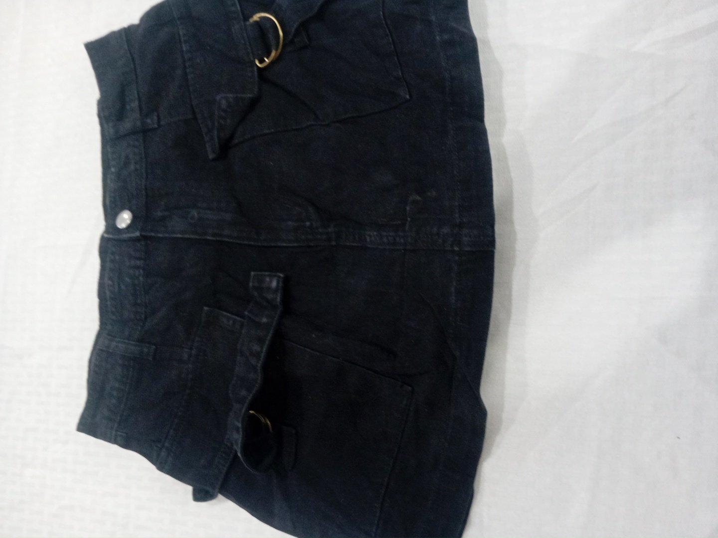 Jupe en denim cargo noire GAP avec poches