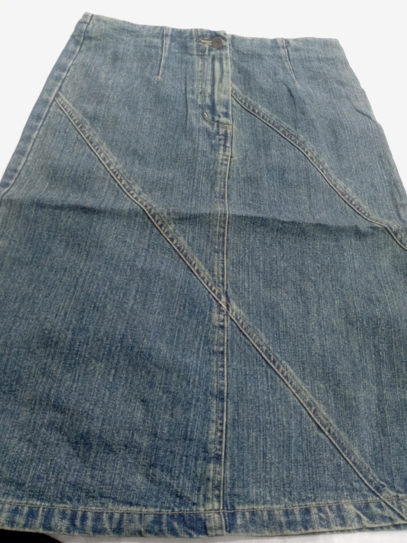 Women's Denim Panelled Mini Skirt Size 10