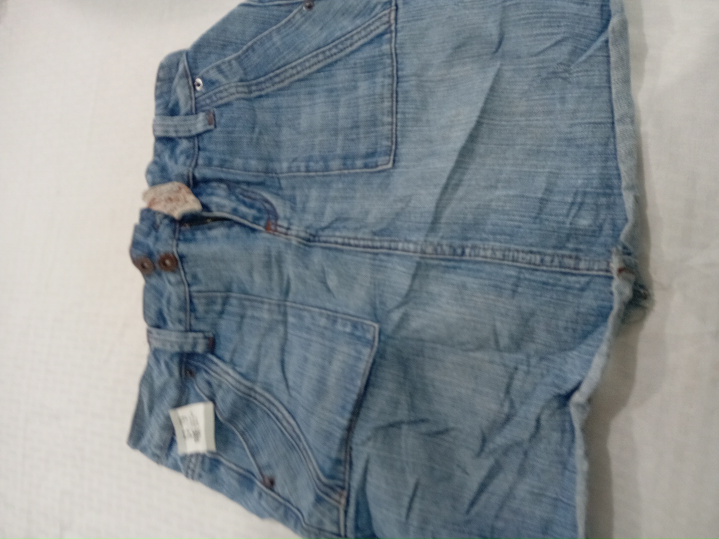 Westwood Denim Mini Skirt with Pockets and Contras..