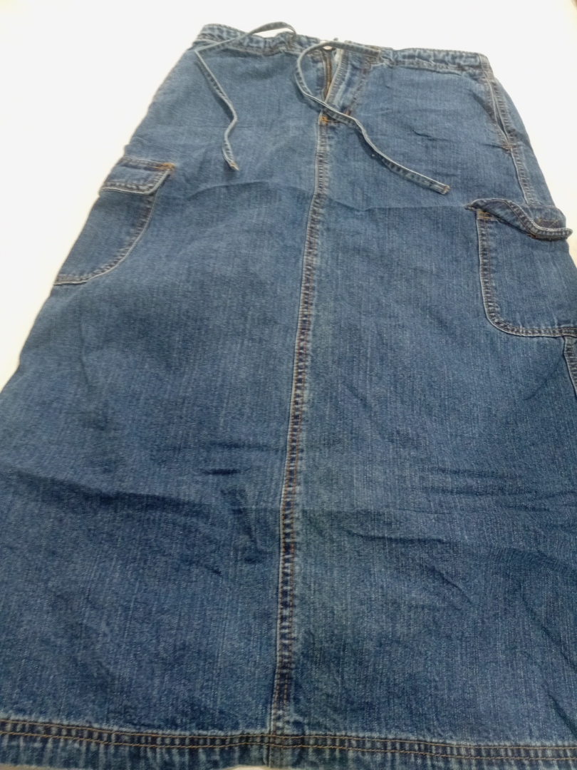 Vintage MOBBA Denim Drawstring Cargo Skirt