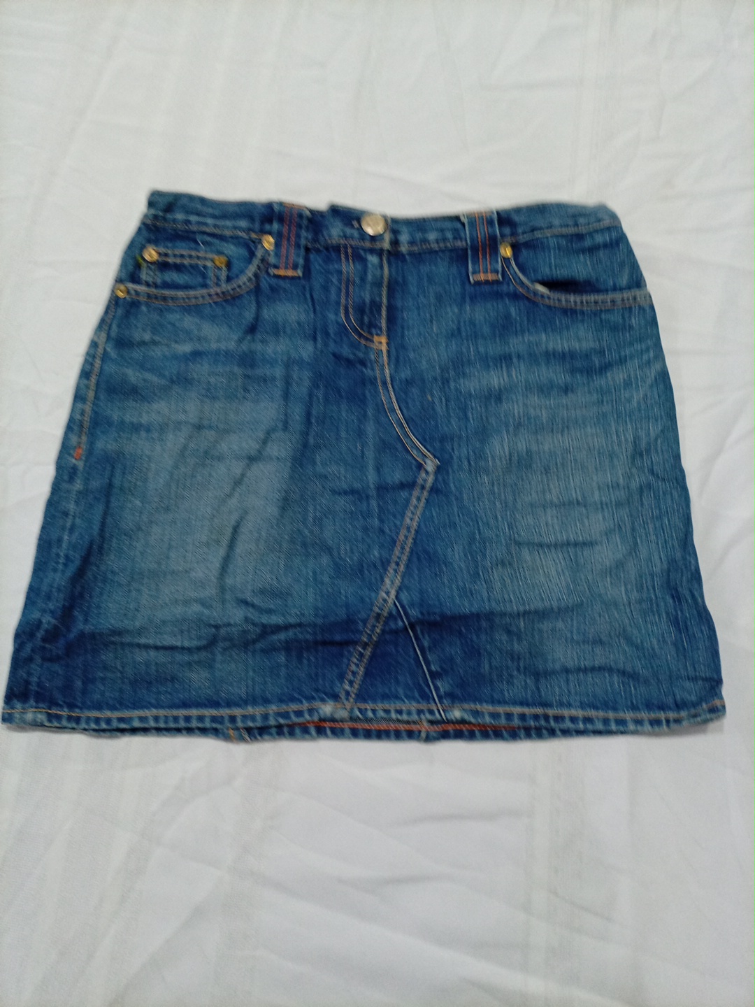 Jupe mini en denim bleu Diesel