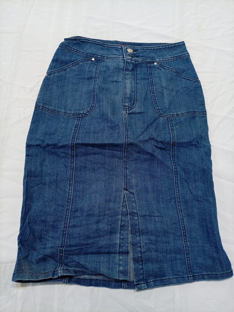 RC Jeans Blue Denim Mini Skirt with Pockets