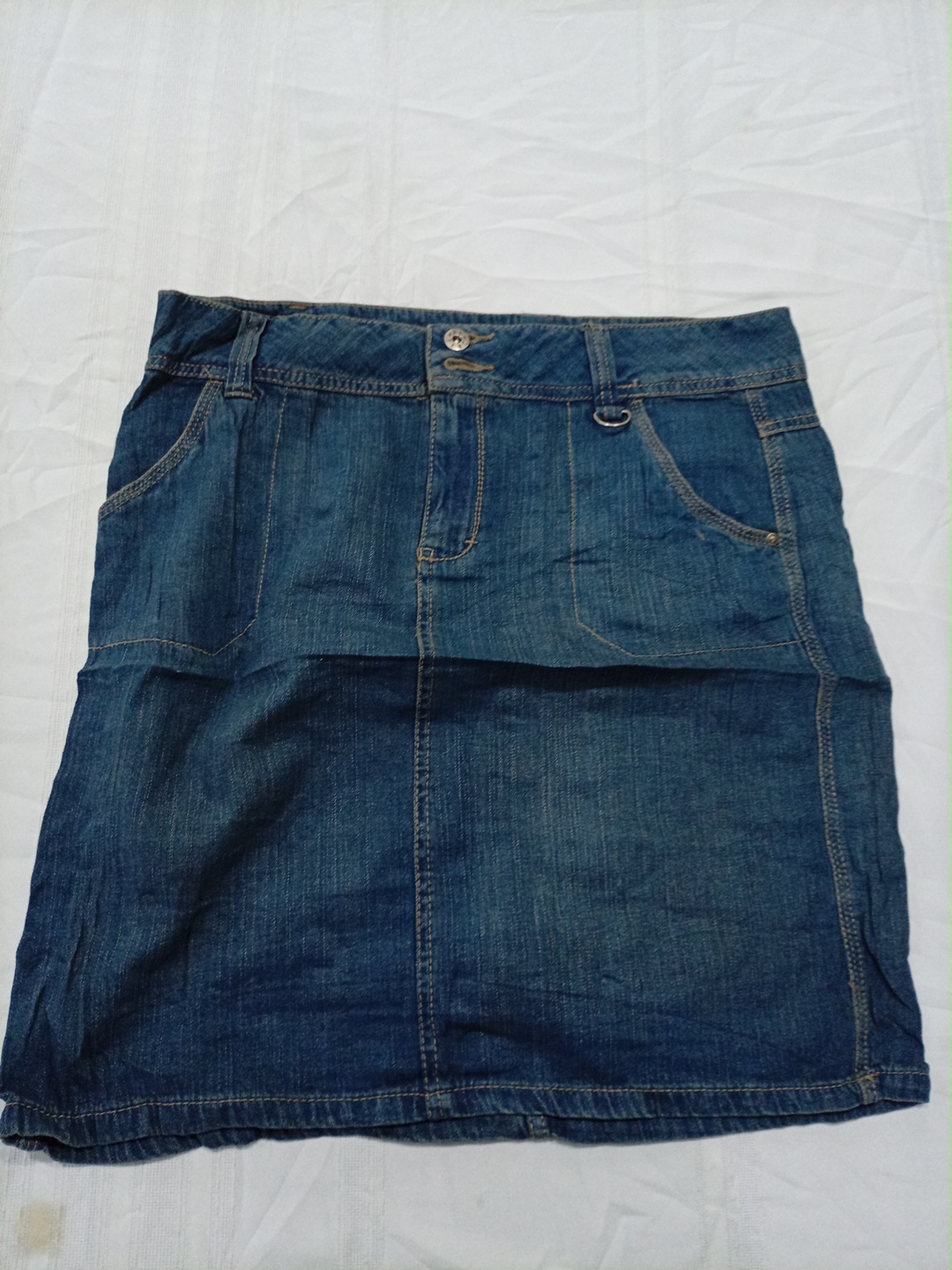 Faded Glory Blue Denim Mini Skirt Size 10