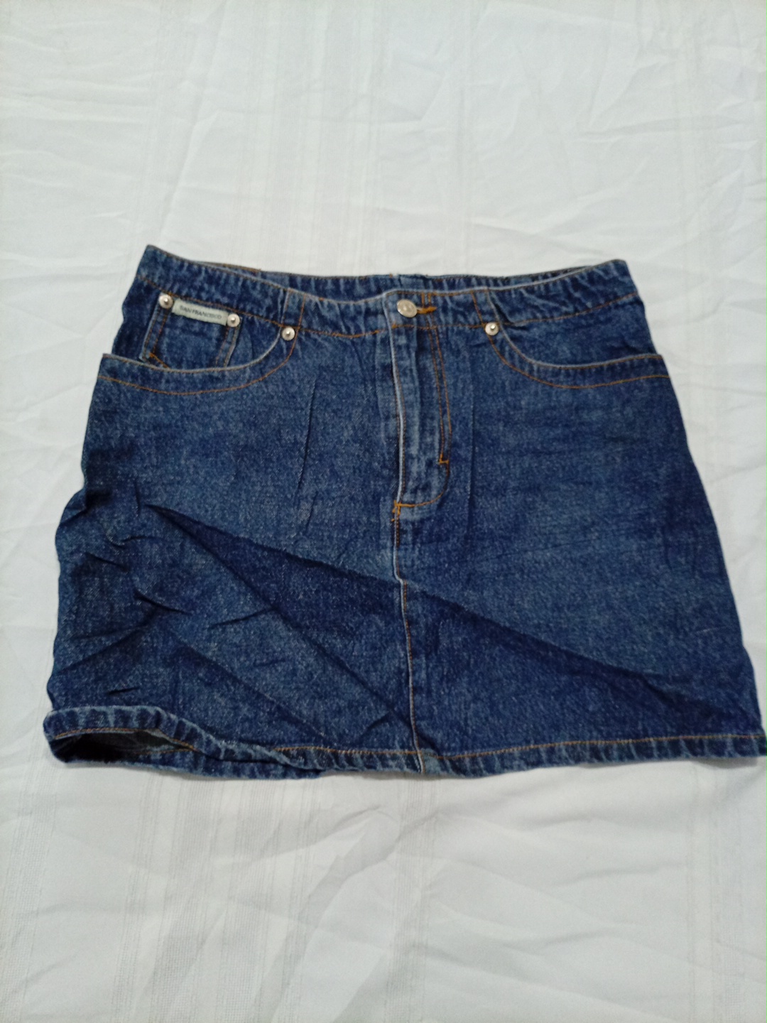 Vintage San Francisco Low-Rise Denim Mini Skirt