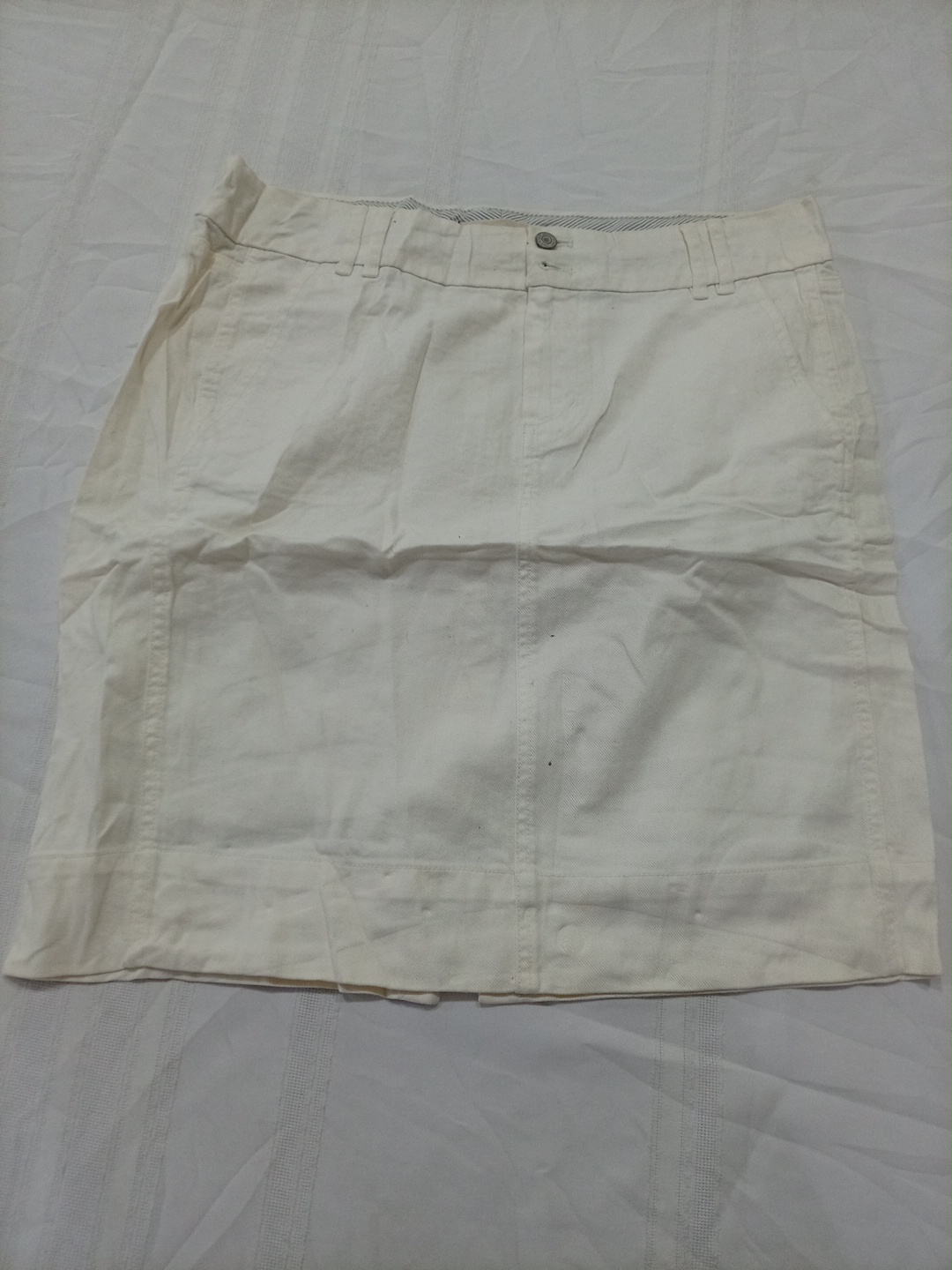 Jupe en denim blanc Levi's taille 12
