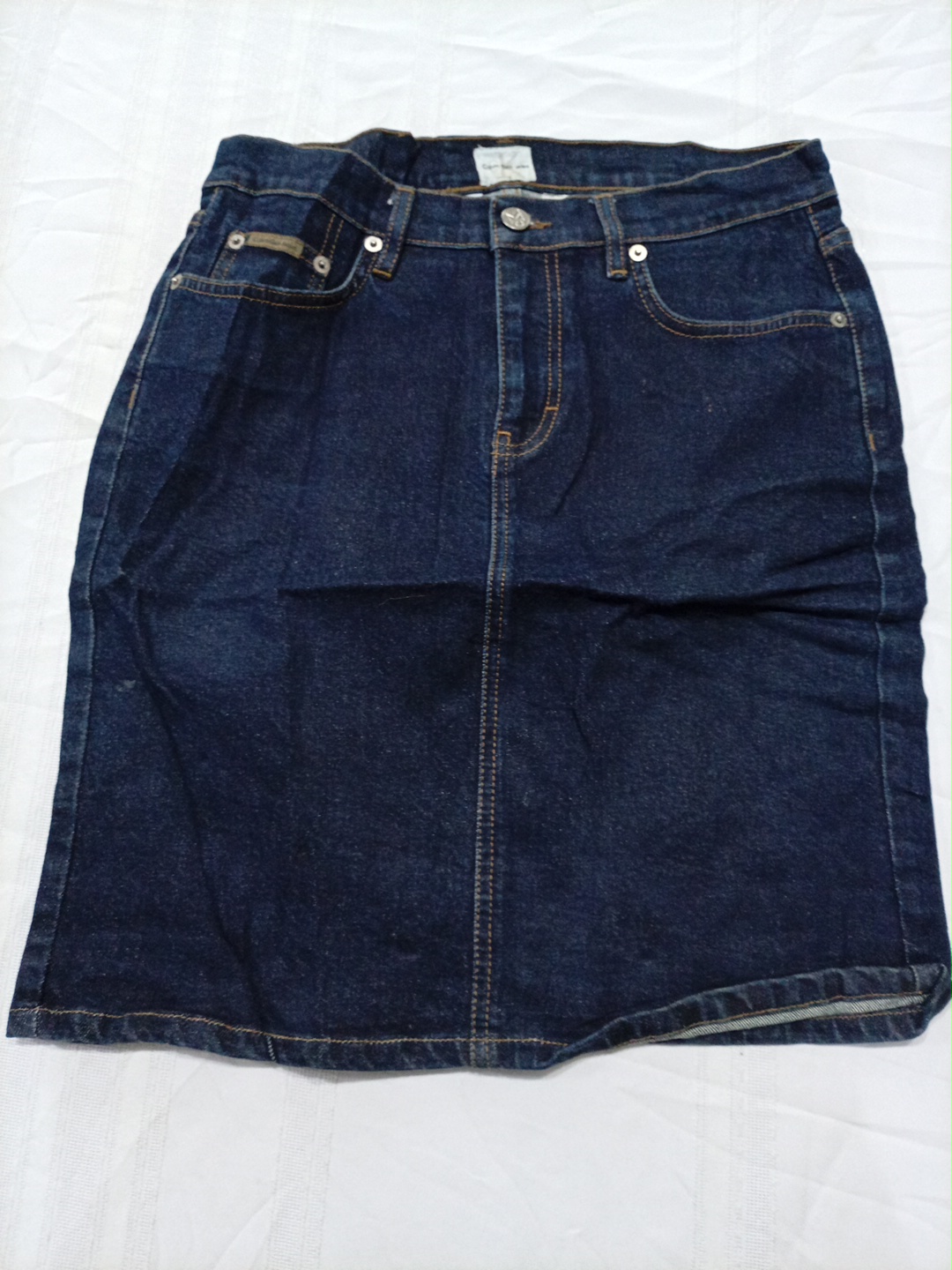 Calvin Klein Blue Denim Mini Skirt