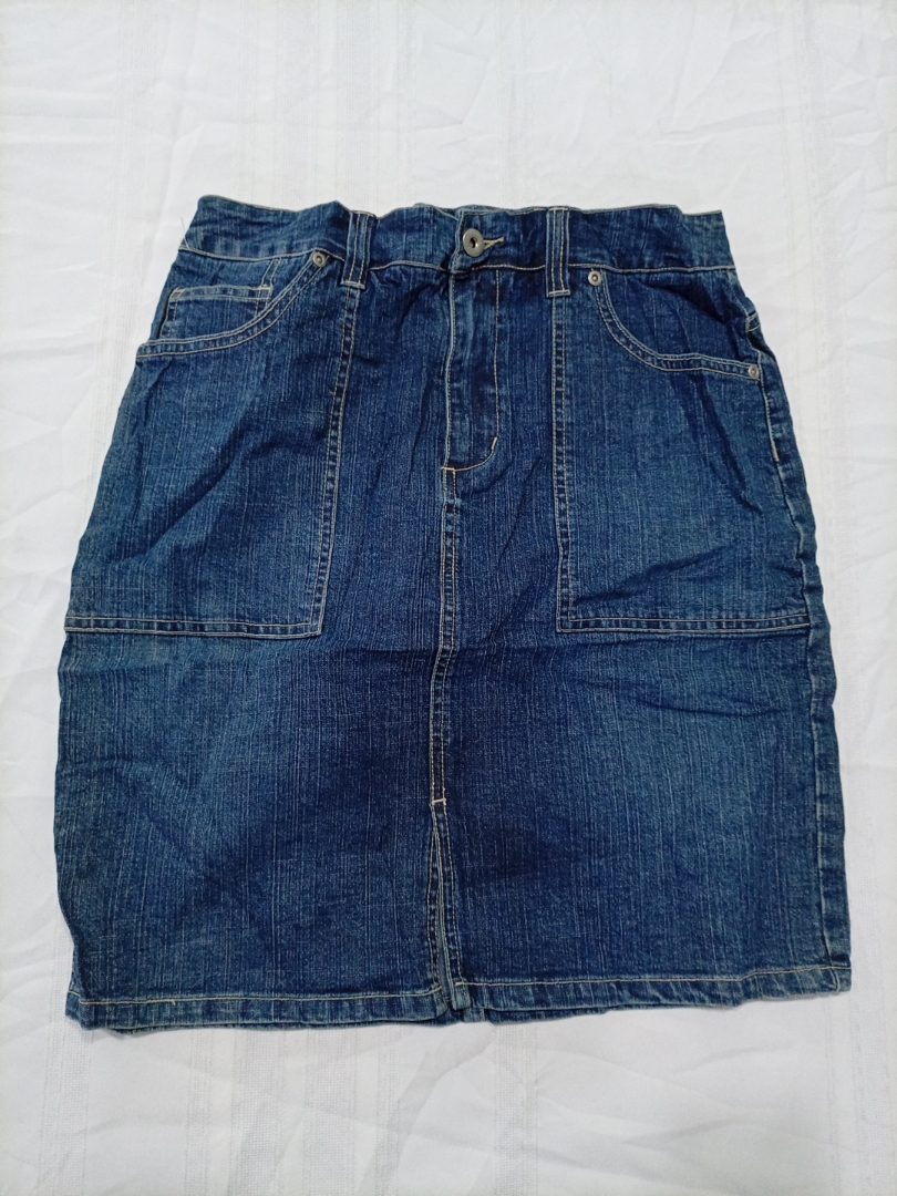 Jupe mini en denim bleu Gloria Vanderbilt