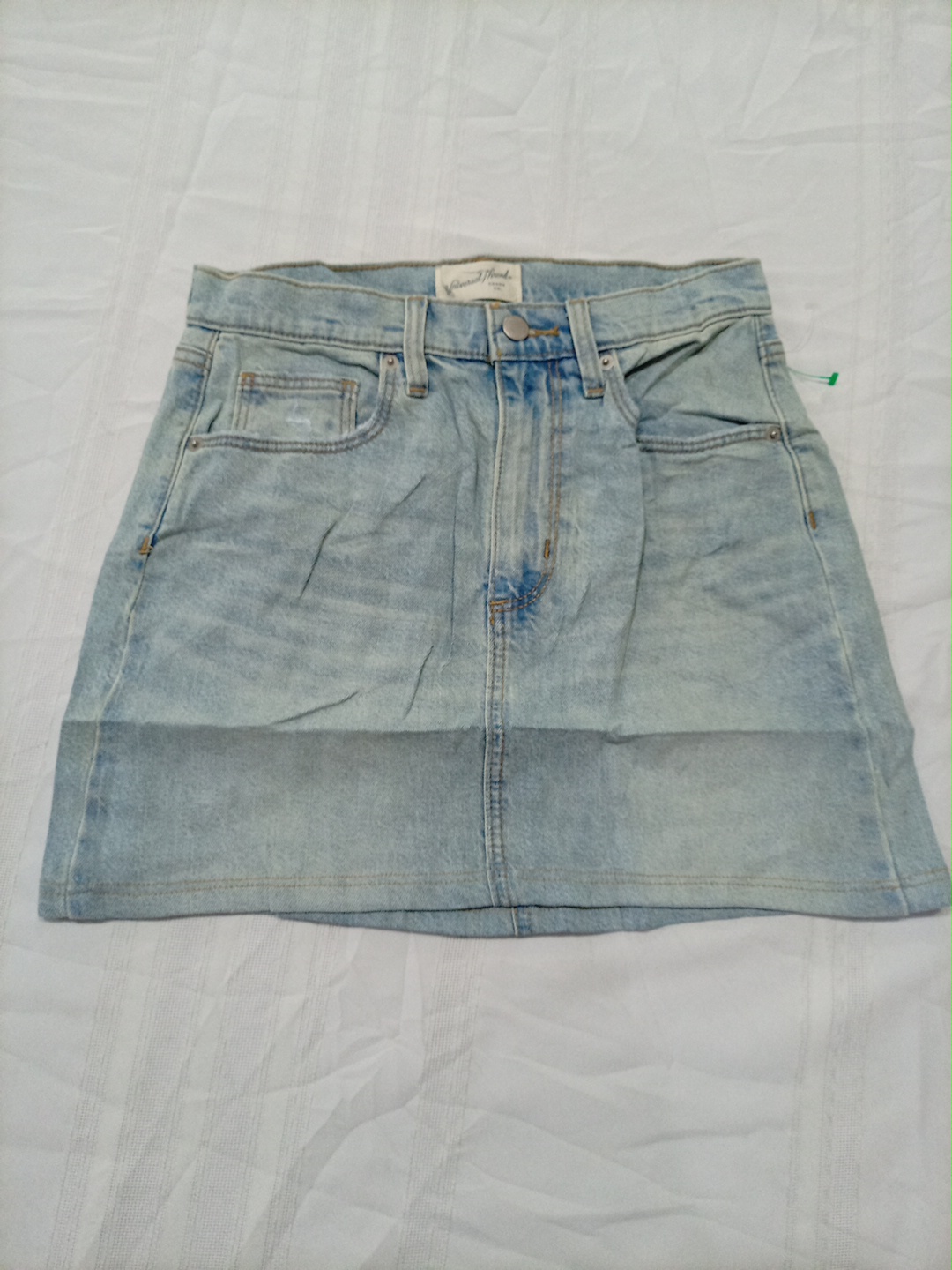 Universal Thread Light Wash Denim Mini Skirt Size ..