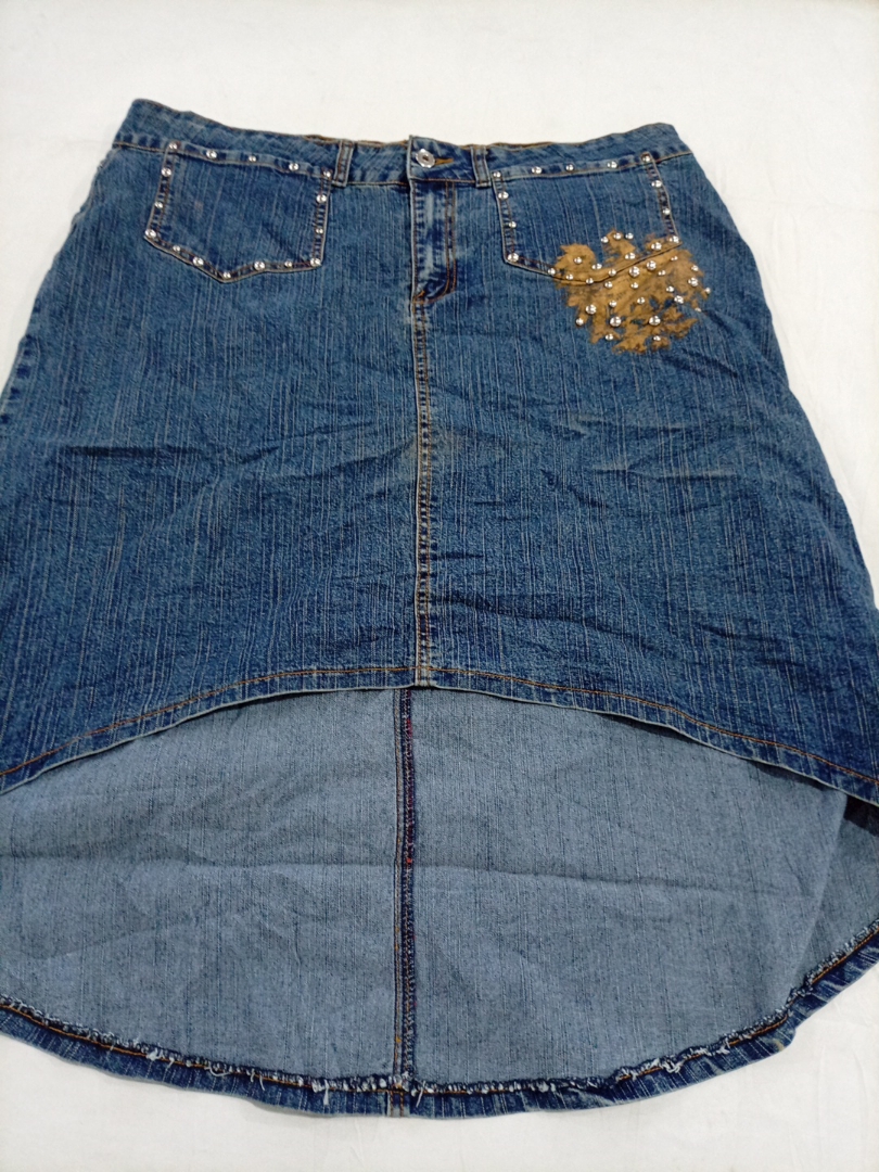 Jupe mini en denim vintage Anne Klein avec des emb..