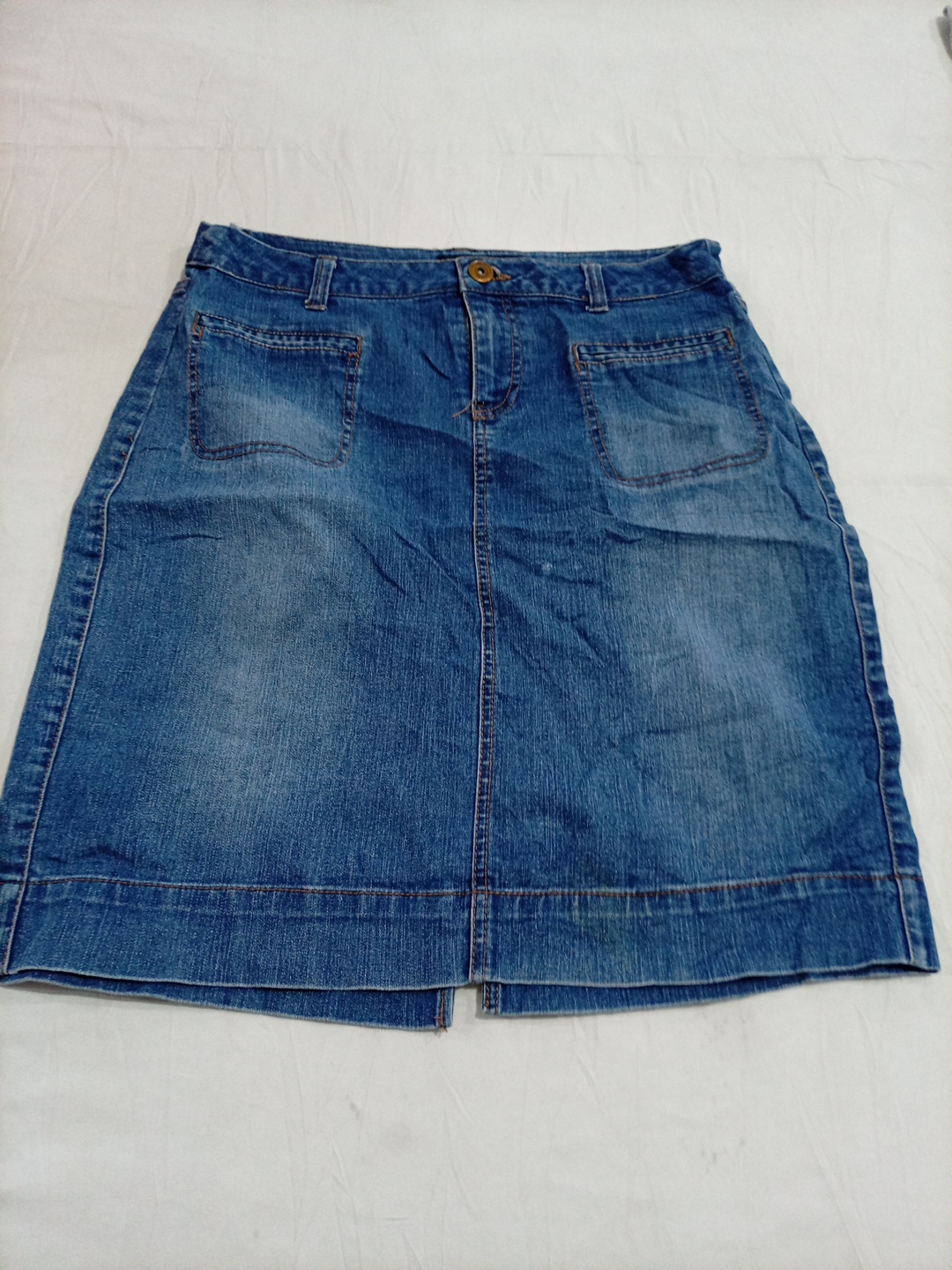 Jupe mini en denim bleu Christina Zinn taille 10