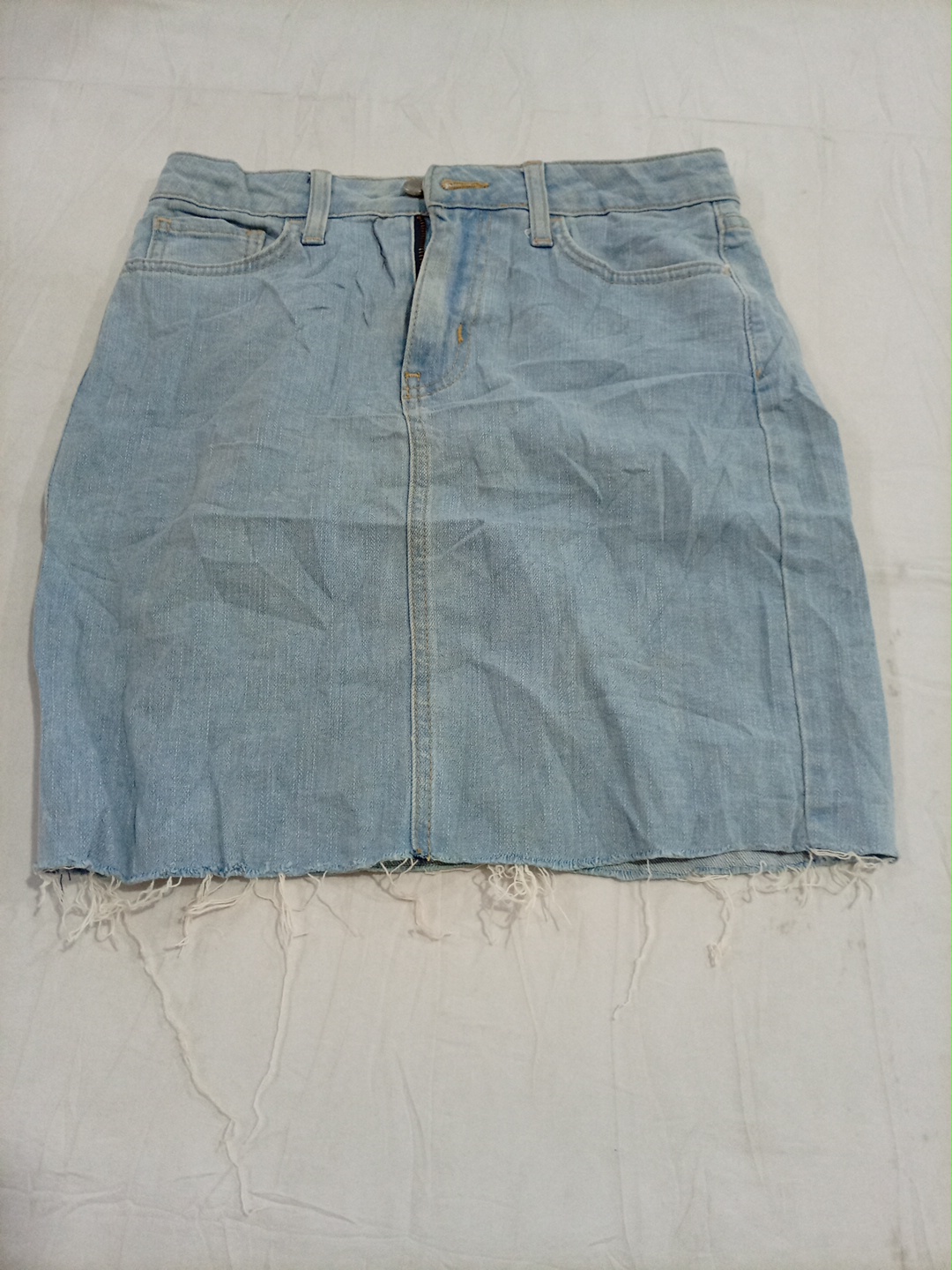 Jupe en denim usé noire taille XS