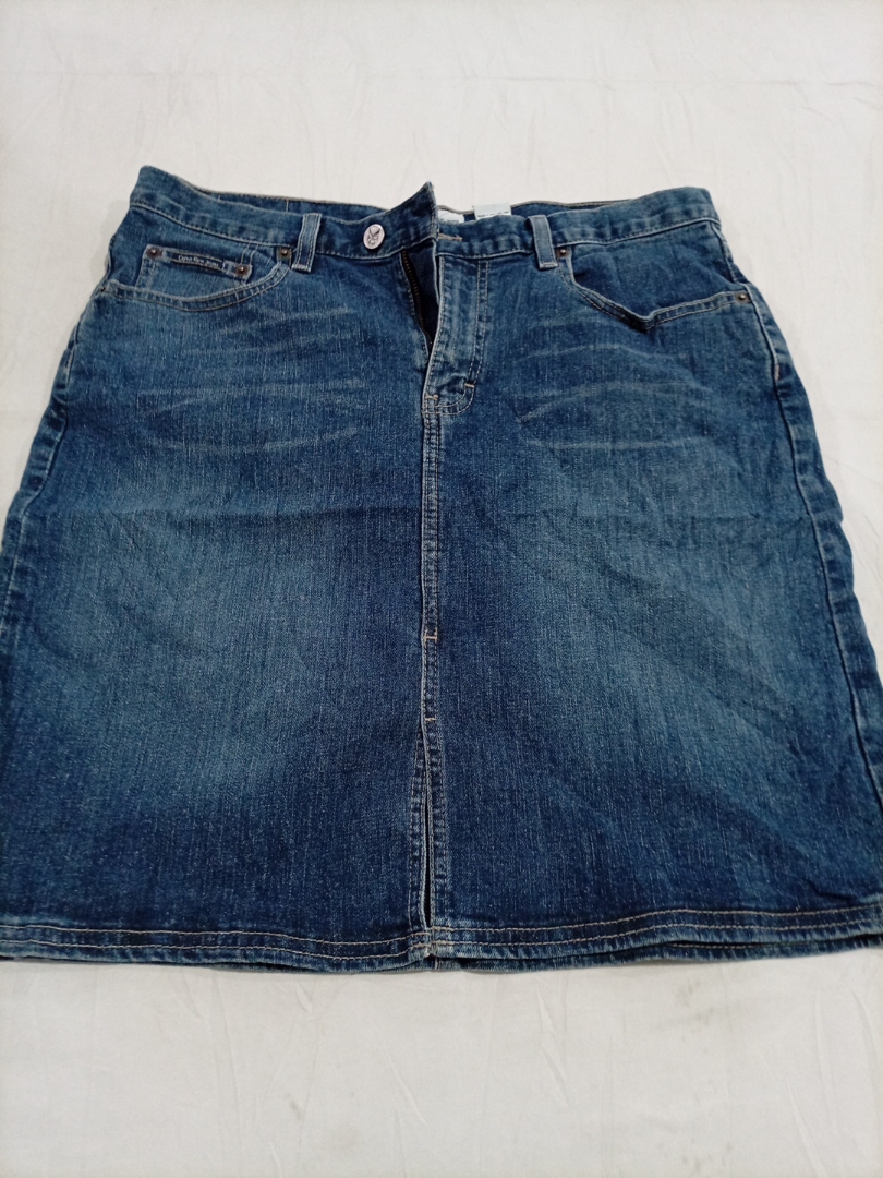 Jupe courte en denim bleu Calvin Klein