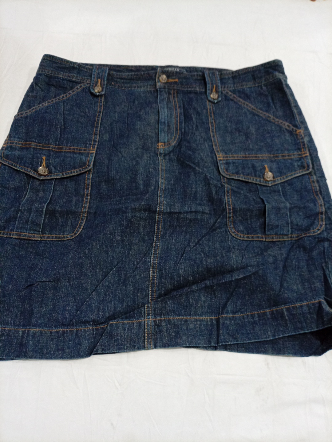 Jupe mini en denim cargo American Living taille 14