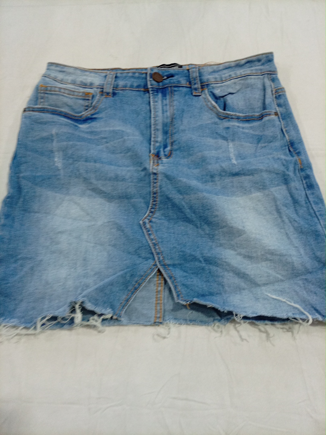 Jupe en denim effilochée taille haute L.A. Jeans t..