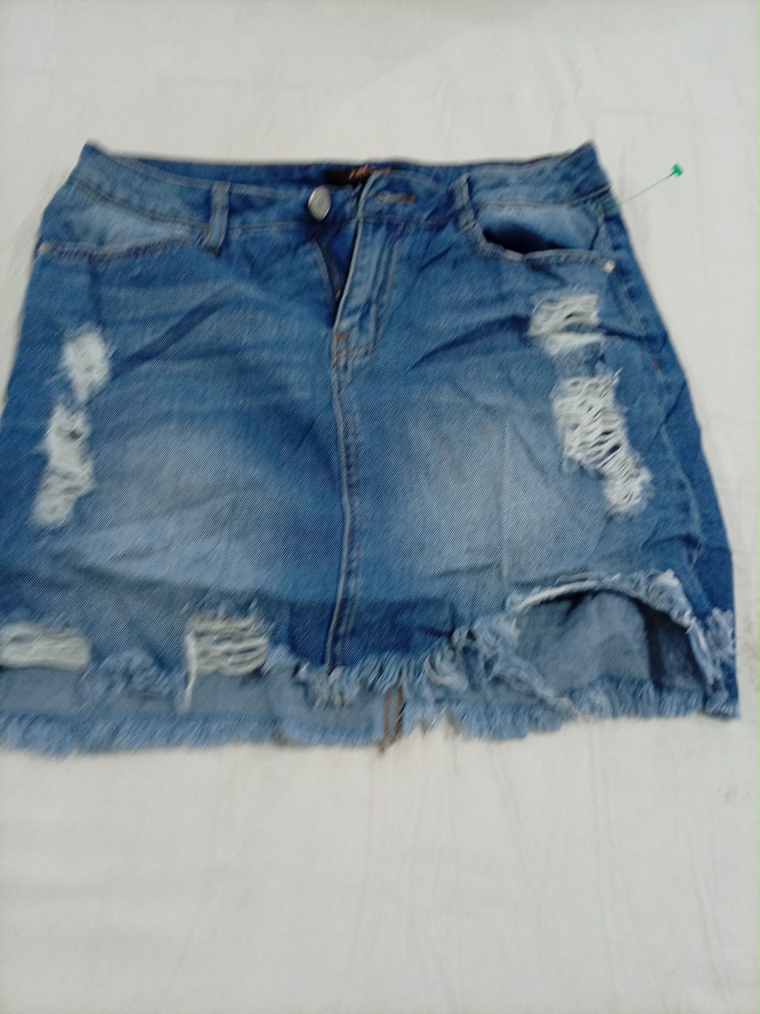 Jupe mini en denim usé Refuge - Taille M