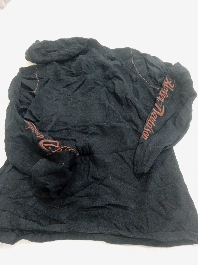 Pull à capuche noir en coton Harley-Davidson avec ..