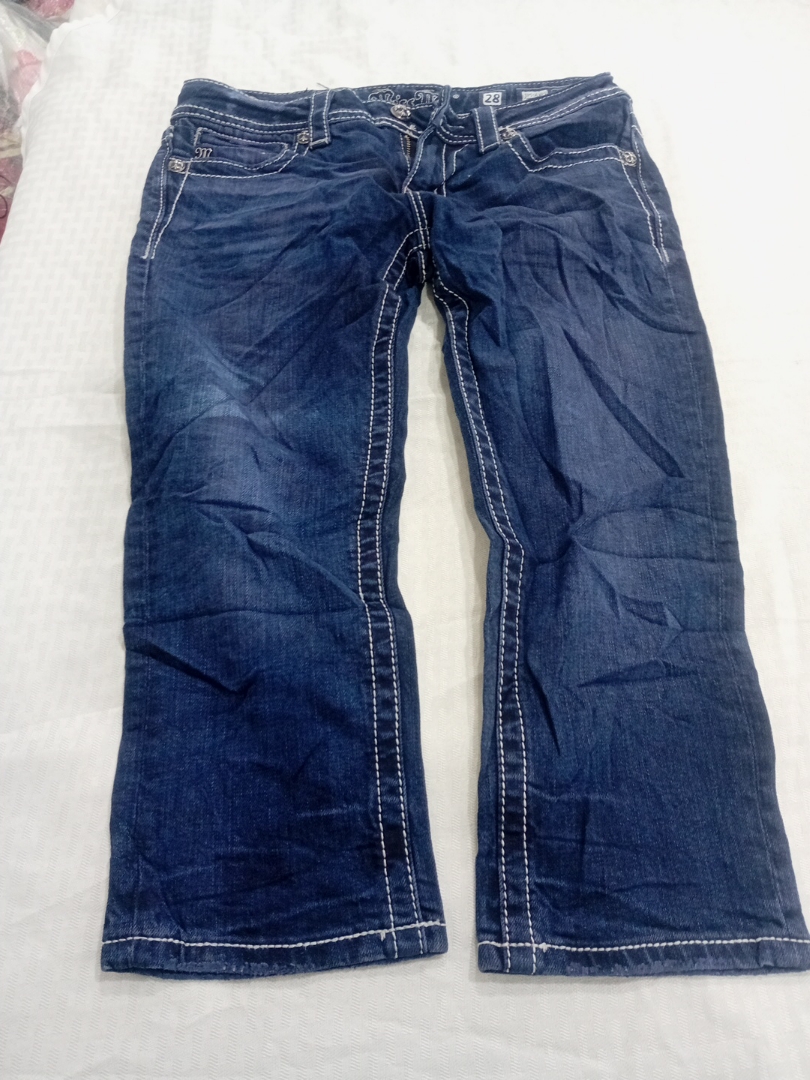 Miss Me Low-Rise Bootcut Denim Jeans with Embroide..
