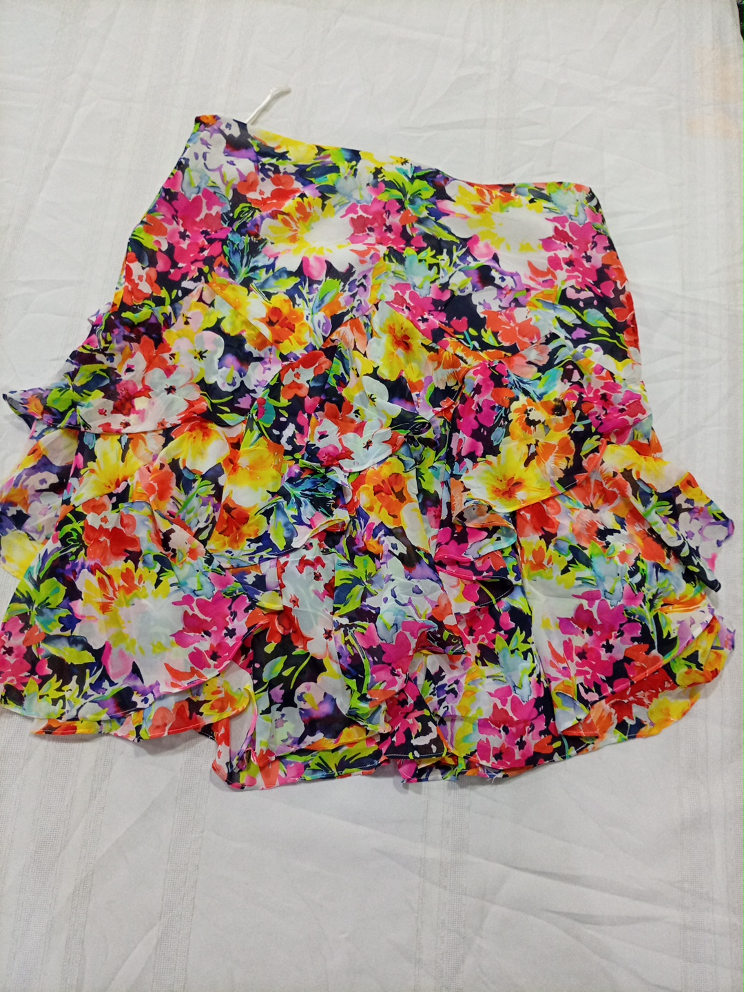Ralph Lauren Floral Print Ruffle Mini Skirt