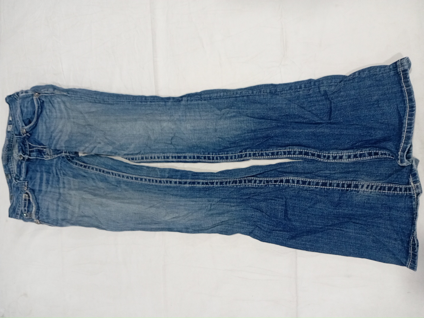 Miss Me Light Wash Flared Low-Rise Jeans Size 28