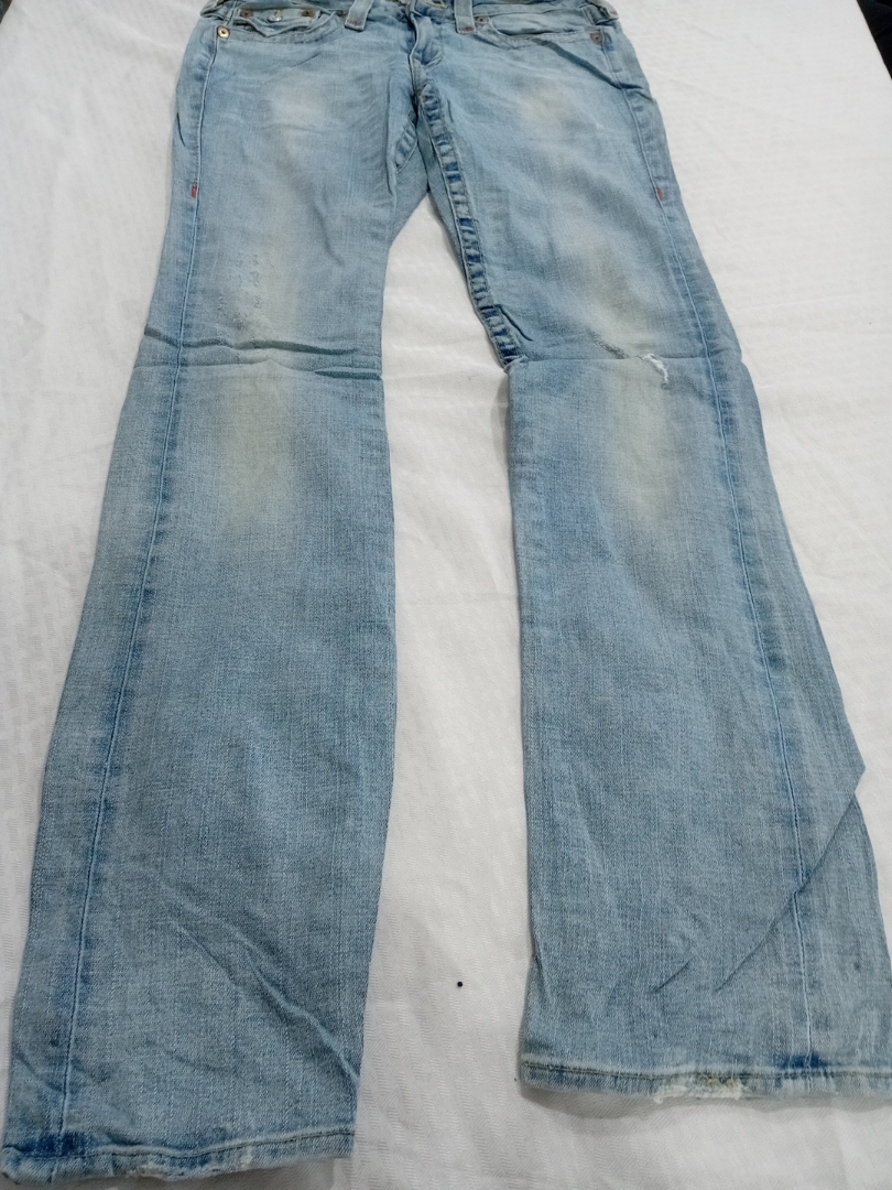 True Religion Distressed Low-Rise Bootcut Jeans